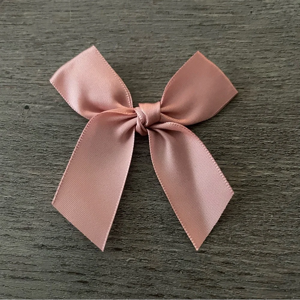 Set of 3 Mini Blush Satin Bows